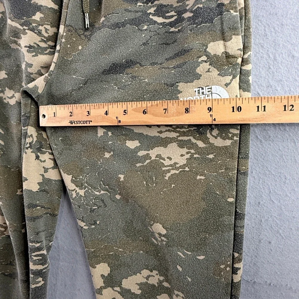 The North Face Mens Small Camo Fleece Joggers Green Camouflage Sweatpants